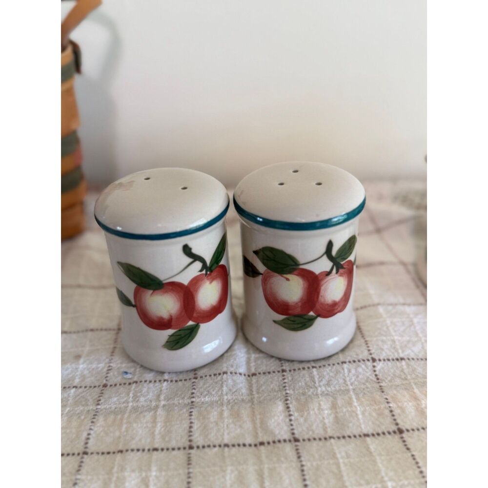 Vintage Apple Shakers and Creamer Pitcher